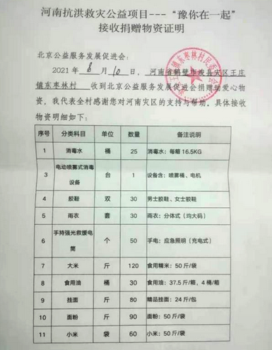 北京公益服務(wù)發(fā)展促進(jìn)會(huì)為河南?？h災(zāi)后援助紀(jì)實(shí)