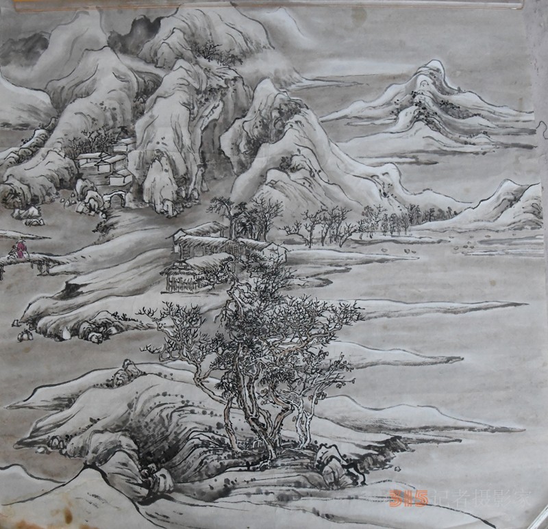 笑難（王建國(guó)）山水畫欣賞
