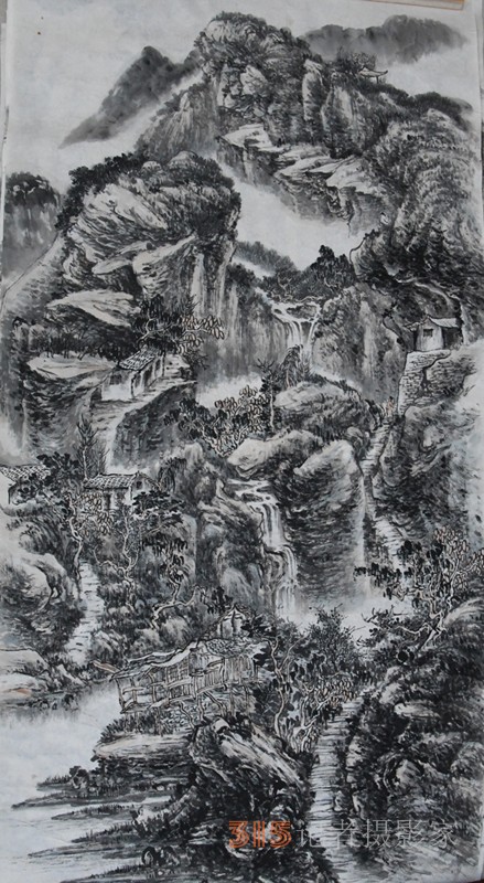 笑難（王建國(guó)）山水畫欣賞