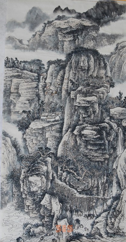笑難（王建國(guó)）山水畫欣賞