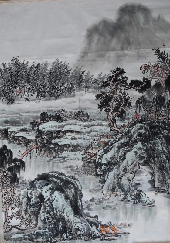 笑難（王建國(guó)）山水畫欣賞