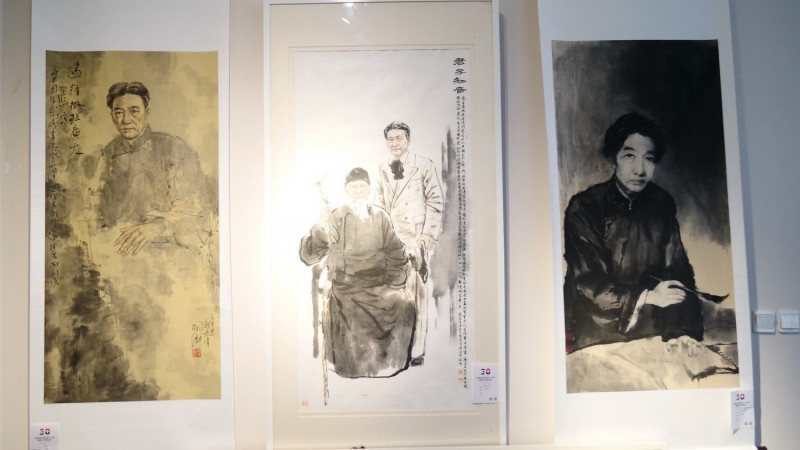 全球華人書法大展暨中國徐悲鴻畫院成立30周年國際水墨畫邀請(qǐng)展在京開幕